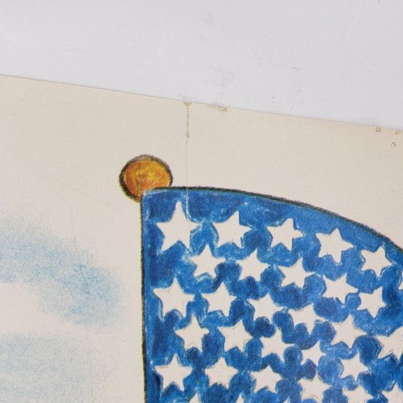 Vintage 1968 Classroom Poster Print Atrelle Dill Roberta Ross July Fourth - Picture 2 of 4